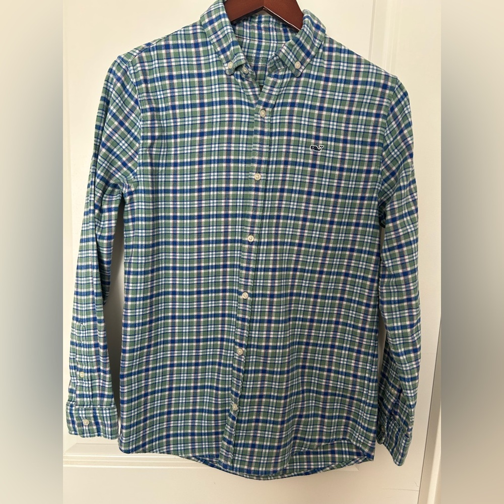 Boys Vineyard Vines Button Down Shirt Size L
